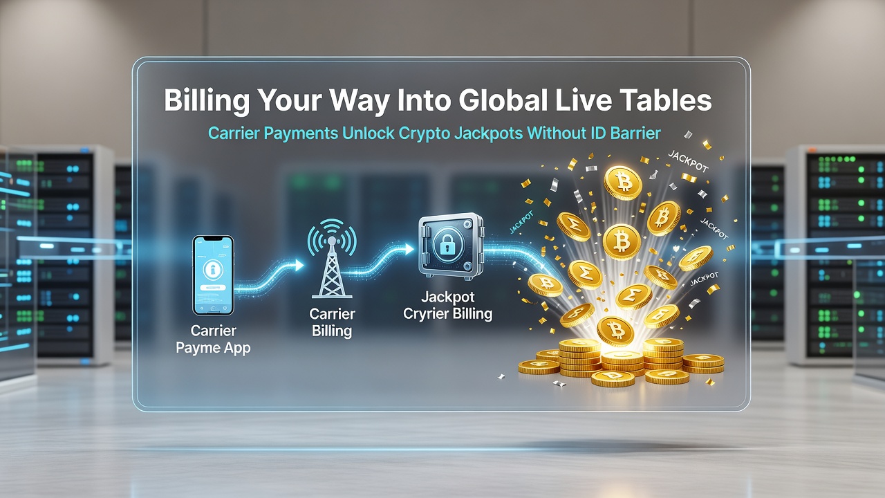 Global map highlighting regions with carrier payment access to crypto live dealer tables and jackpot features