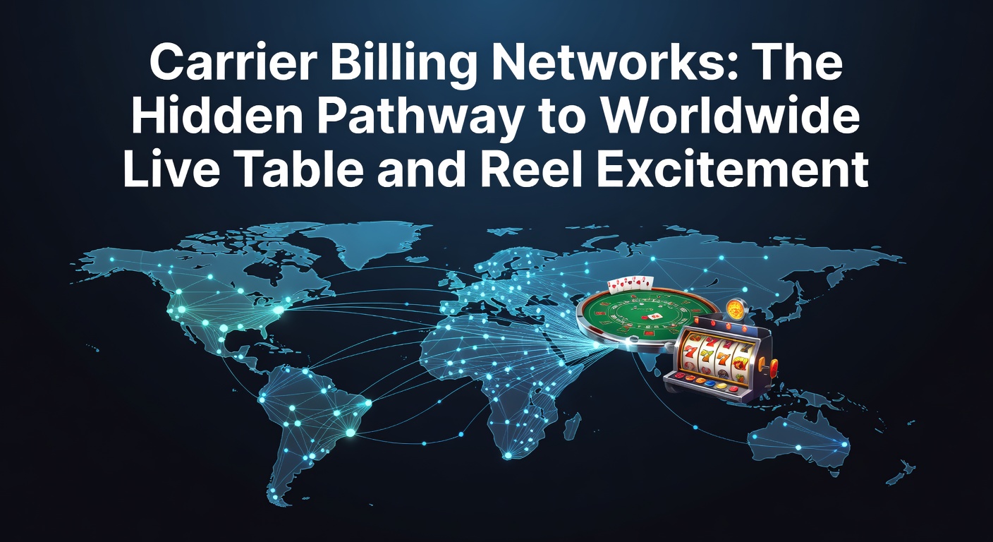 Global map highlighting regions with active carrier billing for online slots and live casino tables
