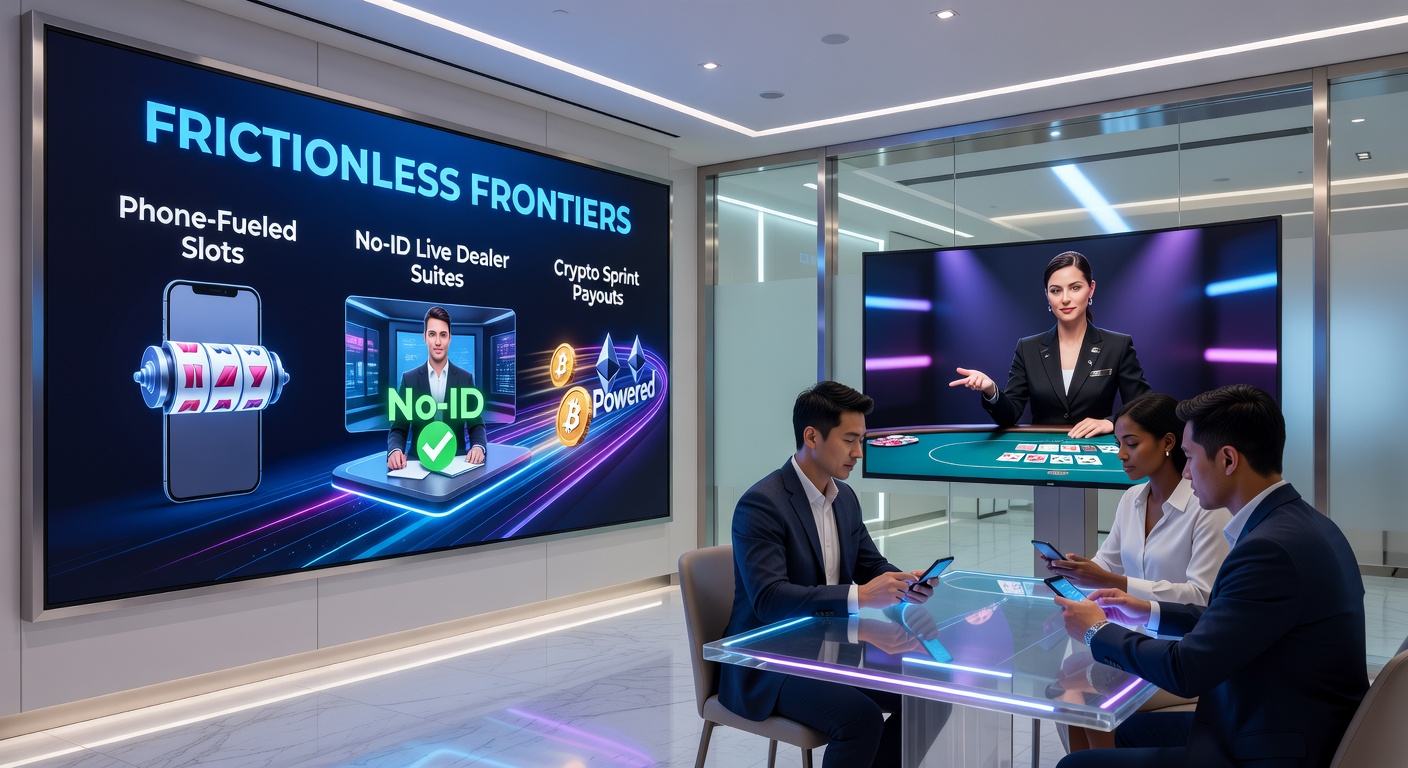 Live dealer blackjack table streamed in real-time, with crypto wallet icons and phone deposit prompts visible, emphasizing no-ID access for international high-stakes players