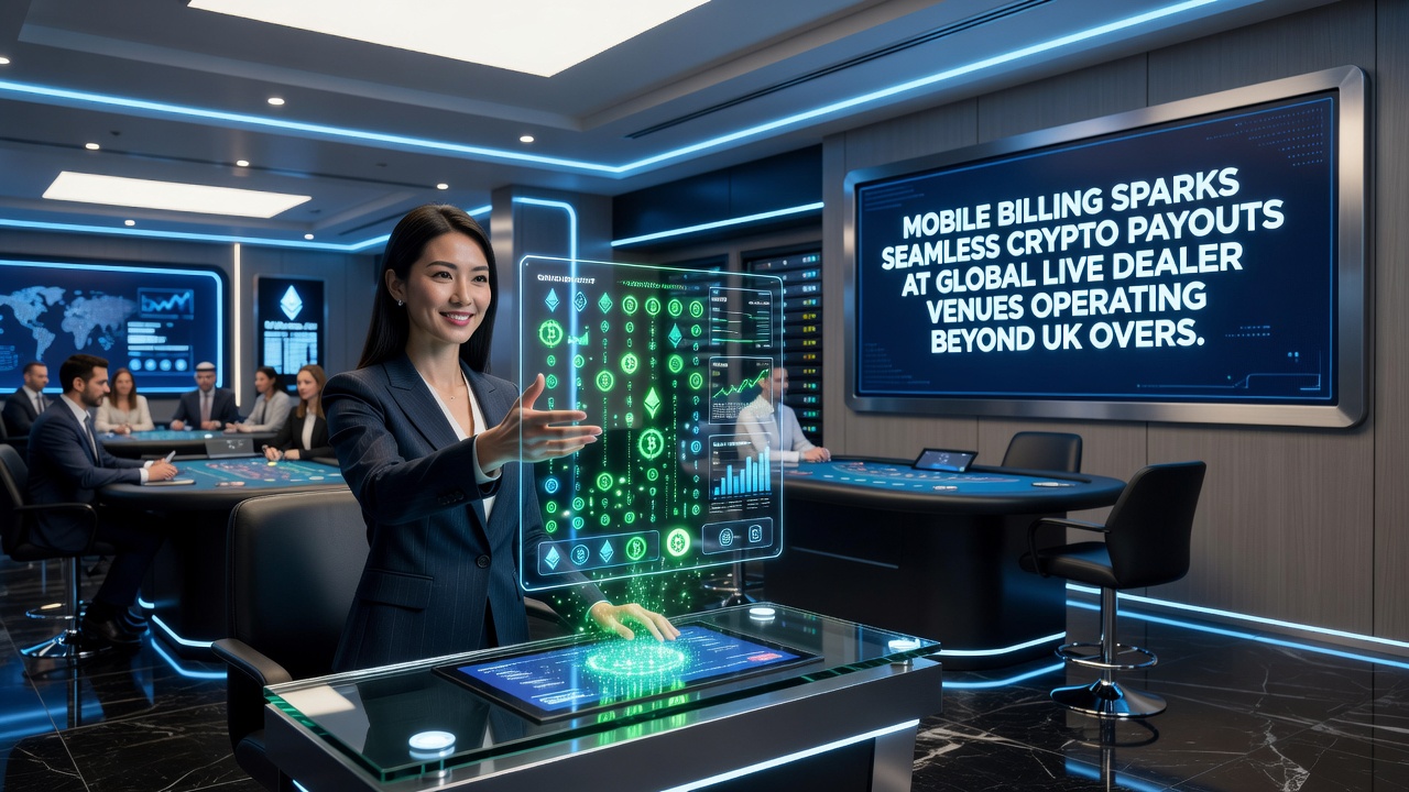 Live dealer table interface displaying crypto payout confirmation after mobile billing deposit at an offshore venue