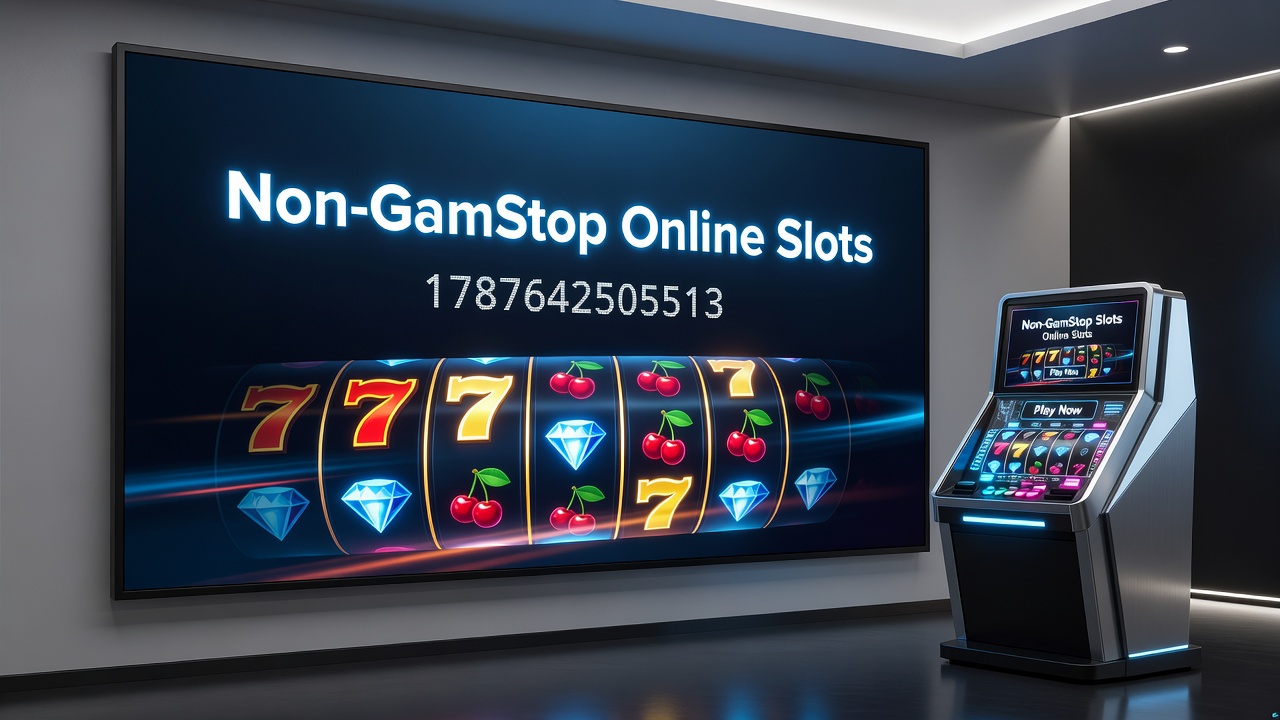 Mobile device displaying Non-GamStop slot game with payment and withdrawal options highlighted