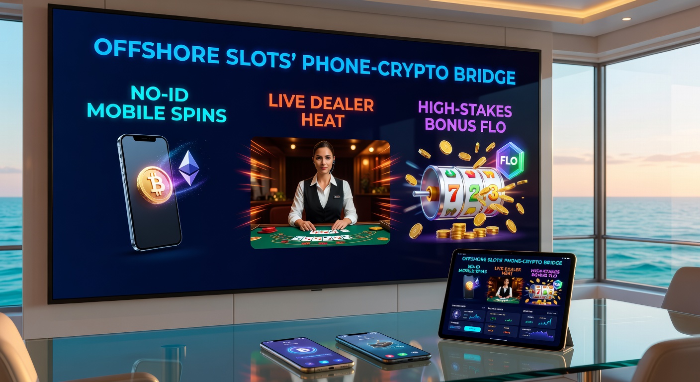 Dynamic live dealer blackjack table integrated with offshore slot bonuses and crypto payout streams, phone deposit icons visible in the foreground
