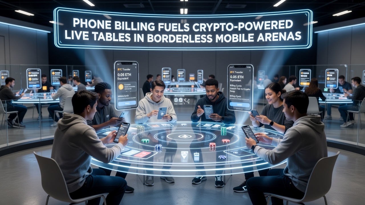 Live dealer table interface on mobile device with cryptocurrency transaction confirmation overlay