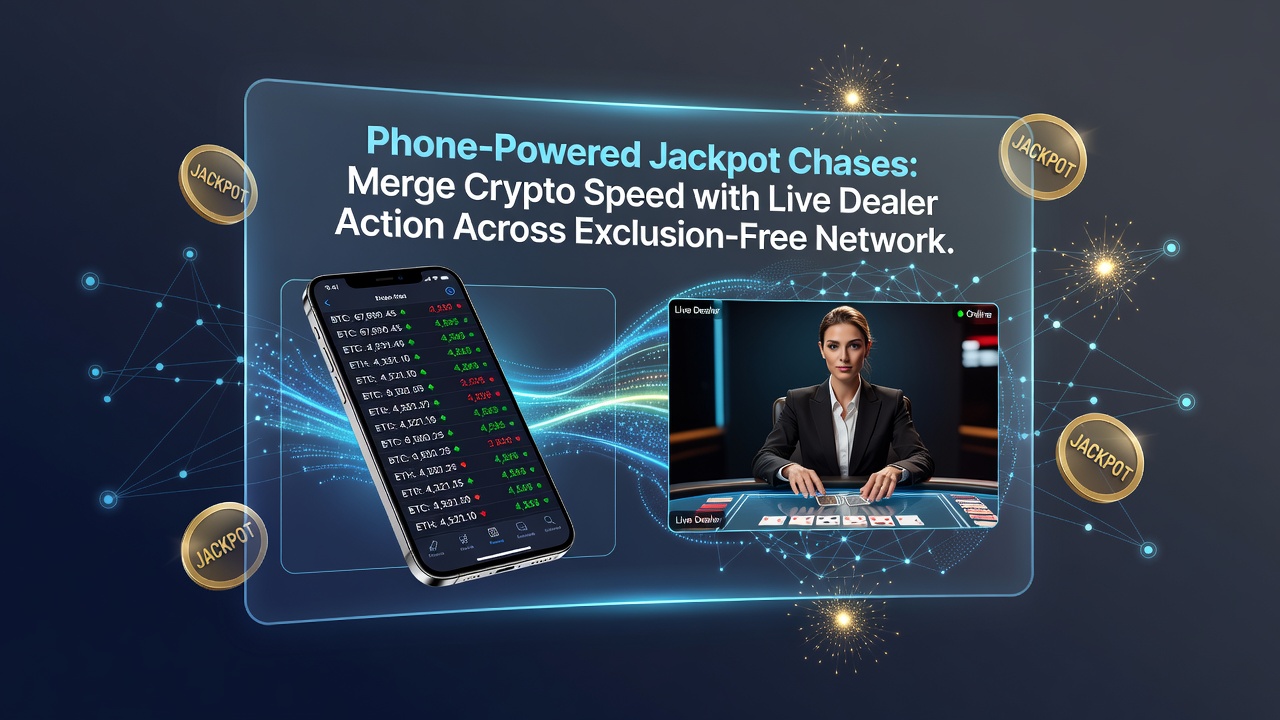 Live dealer studio setup with real-time crypto transaction overlays on player mobile screens